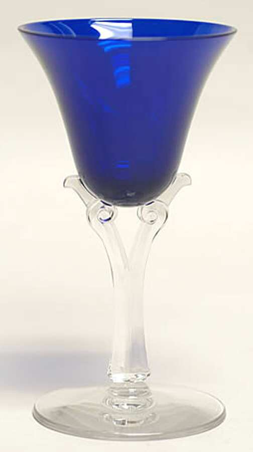 Yale Cobalt Blue Cordial Glass by Morgantown-1