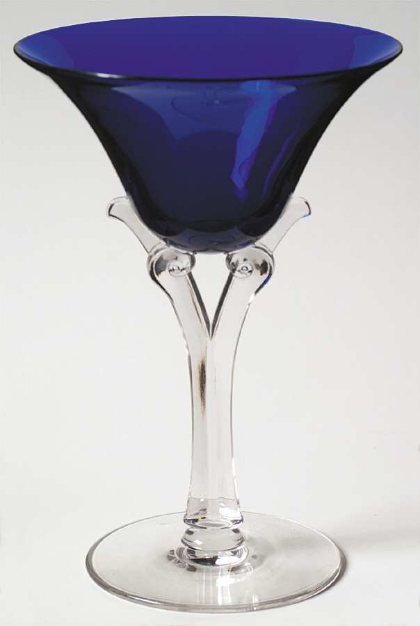 Yale Cobalt Blue Champagne/Tall Sherbet by Morgantown-1