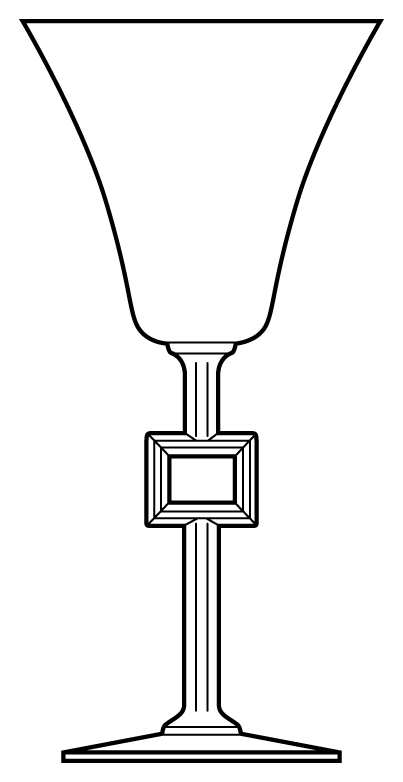 Morgantown Square Water Goblet by Morgantown-1