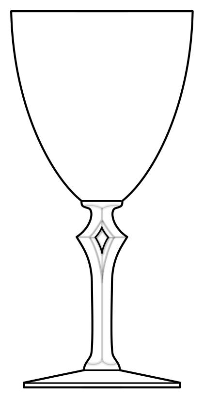 Pygon Clear Water Goblet by Morgantown-1