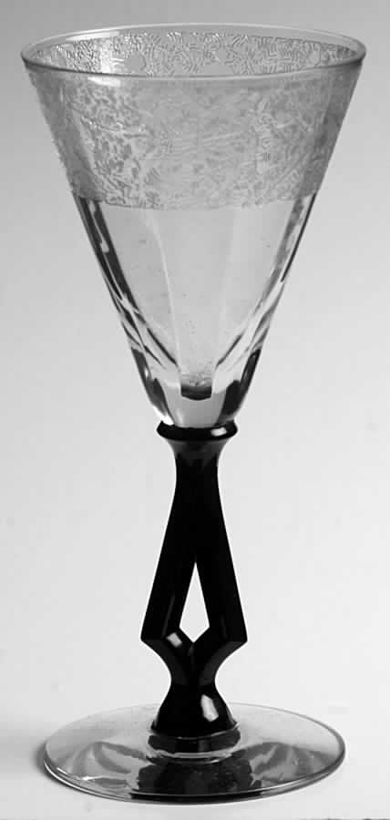 Faun Black (Stem 7640) Wine Glass by Morgantown-1