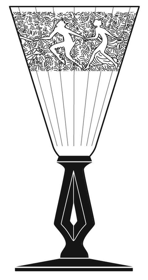 Faun Black (Stem 7640) Water Goblet by Morgantown-1
