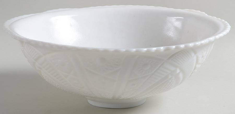 The Concord Milk Glass Punch Bowl by McKee-1