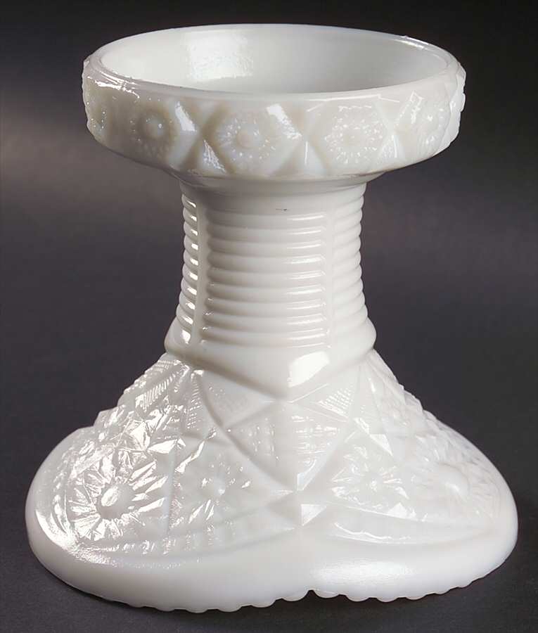 The Concord Milk Glass Punch Bowl Stand by McKee-1