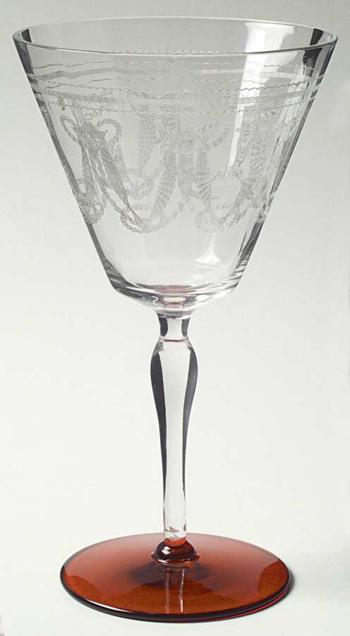 345 1-2 Ruby (Stem 7659) Water Goblet by Morgantown-1