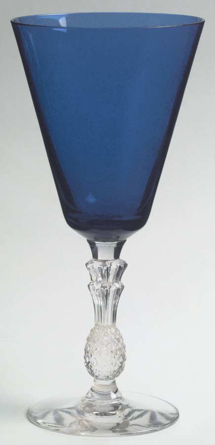 Plantation Blue Water Goblet by Morgantown-1