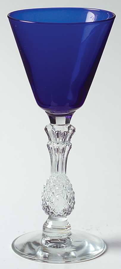 Plantation Blue Cordial Glass by Morgantown-1
