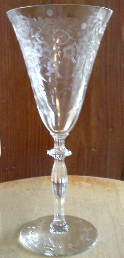 Chateau Rose Water Goblet by Morgantown-1