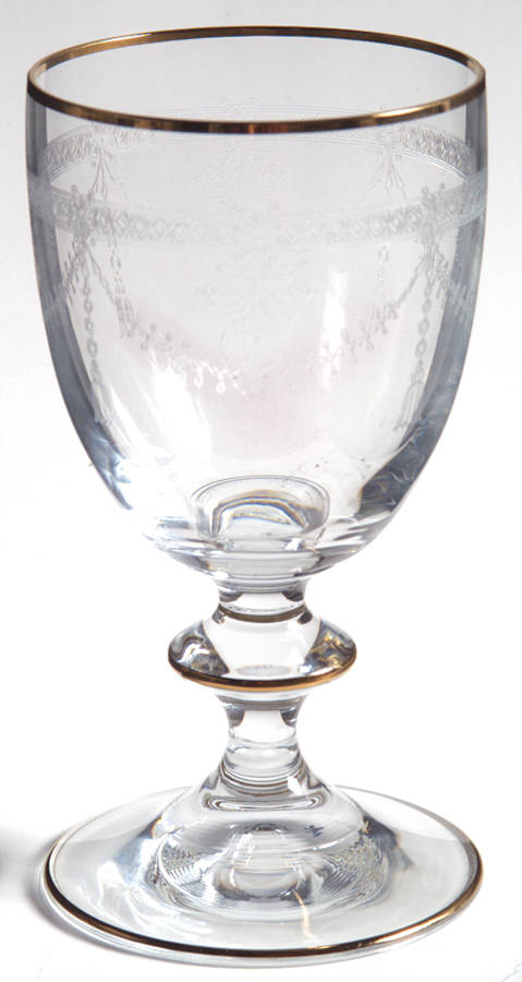 Victorian Garland Gold Sherry Glass by Mikasa-1