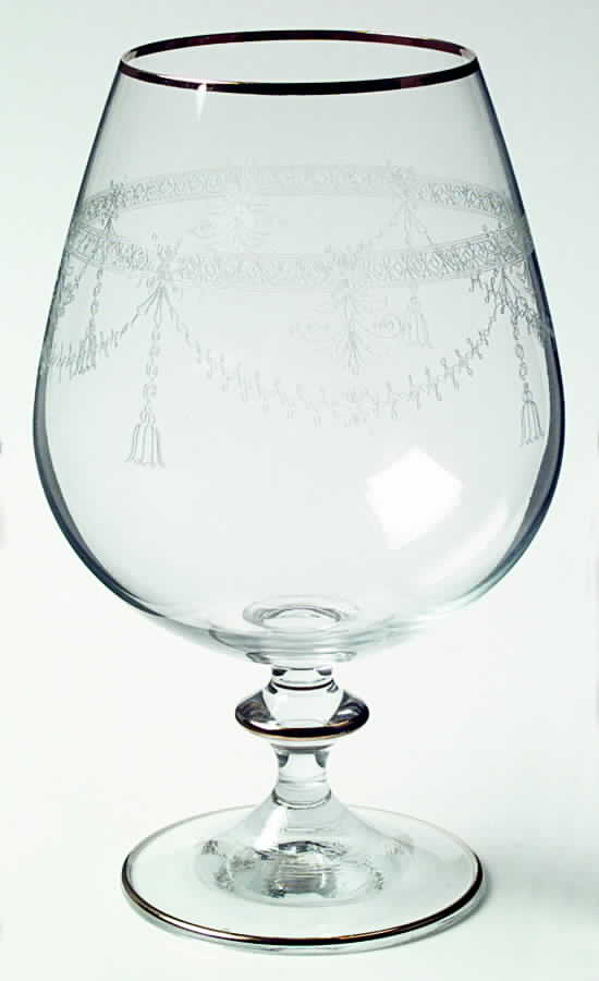 Victorian Garland Gold Brandy Glass by Mikasa-1
