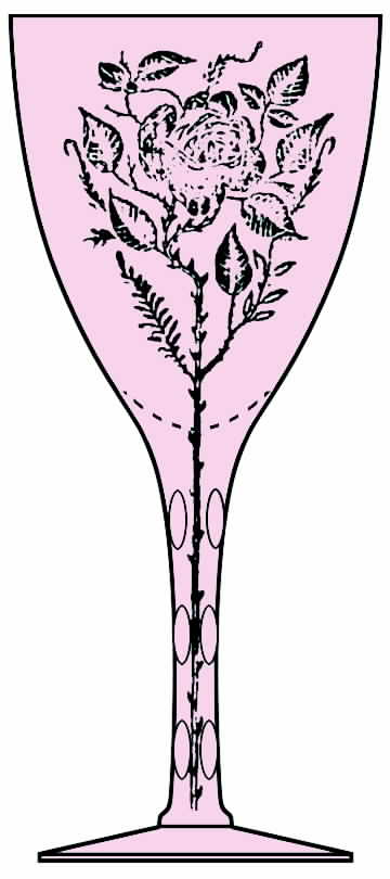 American Beauty Pink (Stem 7665) Water Goblet by Morgantown-1