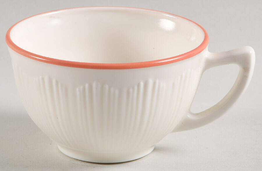 Cremax Bordette Pink Flat Cup by MacBeth-Evans-1