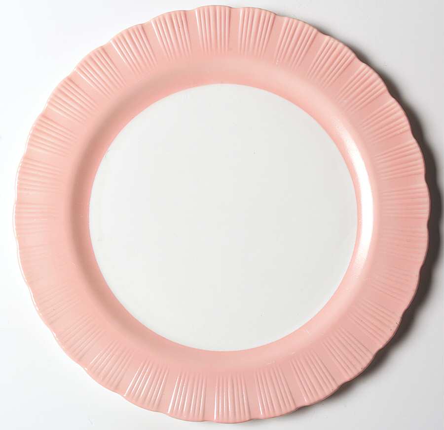 Cremax Bordette Pink Sandwich Plate by MacBeth-Evans-1