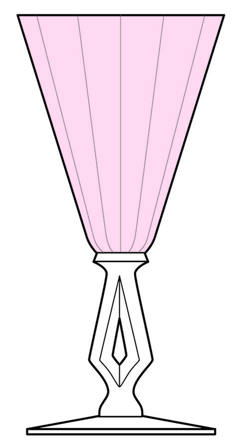 Art Moderne Pink Water Goblet by Morgantown-1
