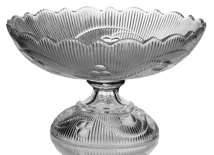 Bellflower Round Compote (Height X Width) by McKee-1