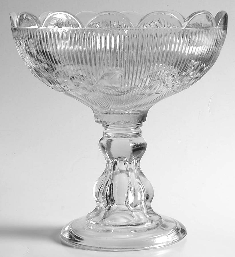 Bellflower Round Compote (Height X Width) by McKee-1