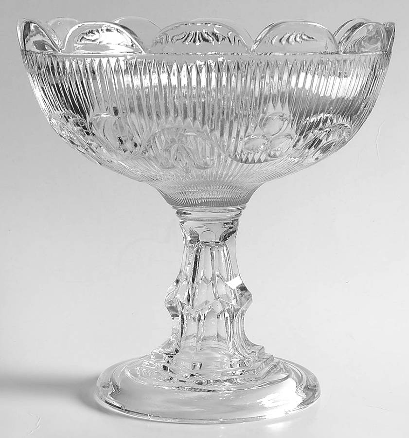 Bellflower Round Compote (Height X Width) by McKee-1