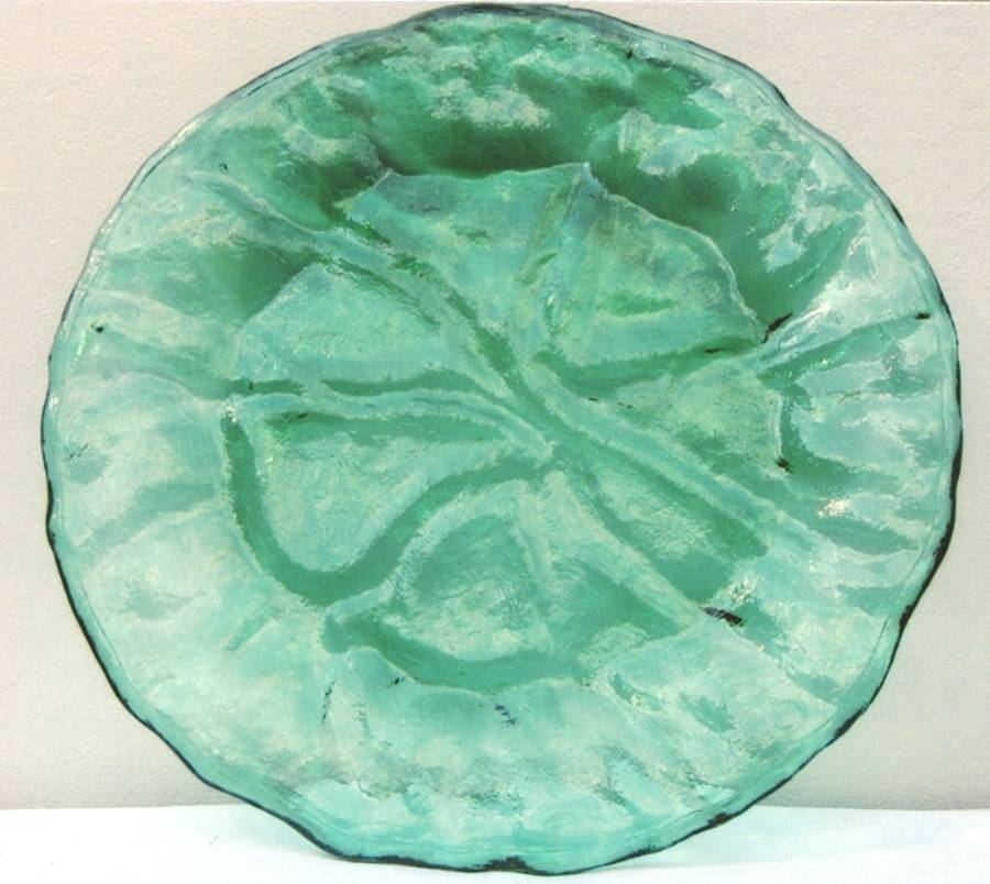 Crinkle Olive Green 7" Salad Plate by Morgantown-1