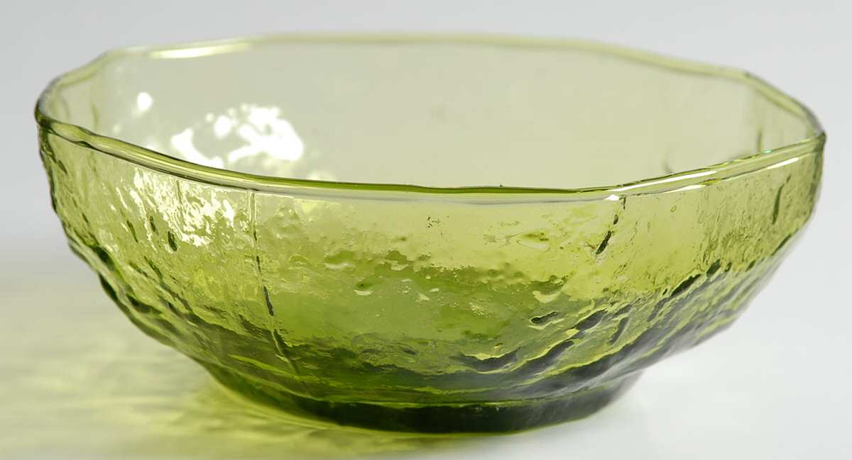 Crinkle Olive Green Finger Bowl by Morgantown-1