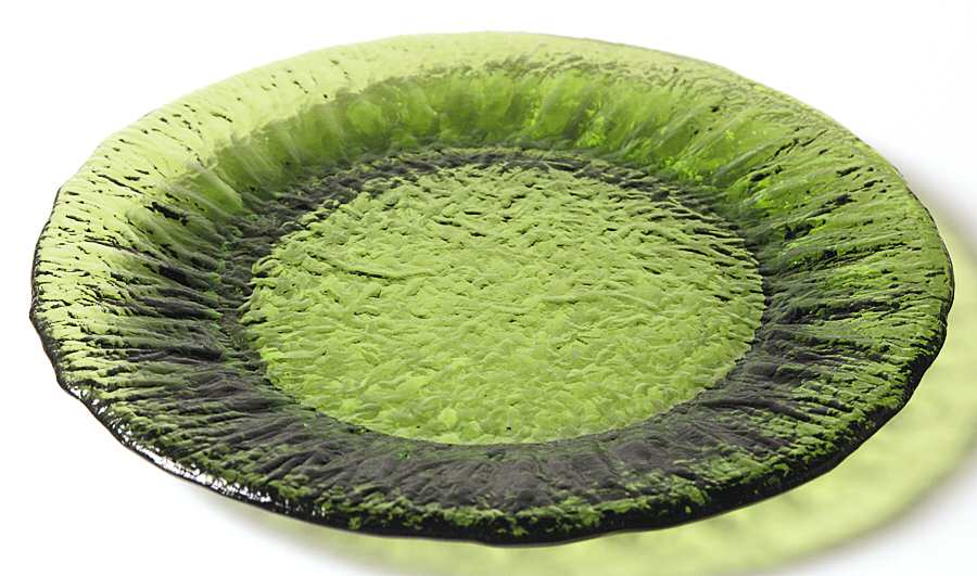 Crinkle Olive Green 7" Salad Plate by Morgantown-1