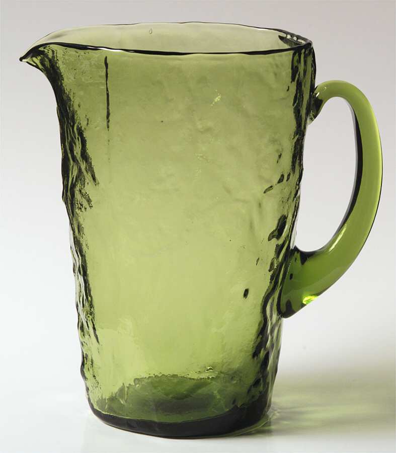Crinkle Olive Green 28 Oz Pitcher by Morgantown-1