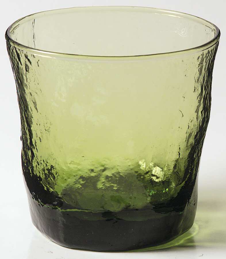 Crinkle Olive Green Double Old Fashioned by Morgantown-1
