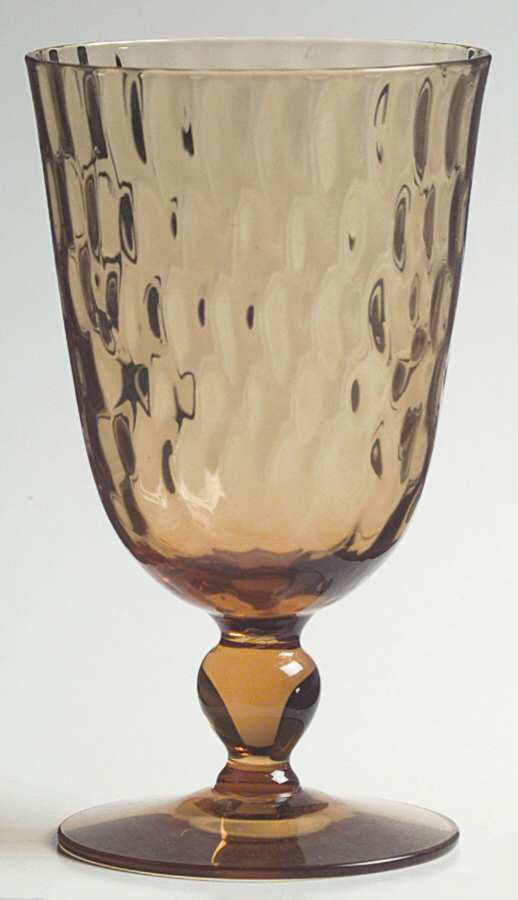 Early American Amber Water Goblet by Morgantown-1