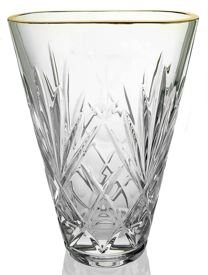 Grovesnor Gold 9" Oval Vase by Mikasa-1