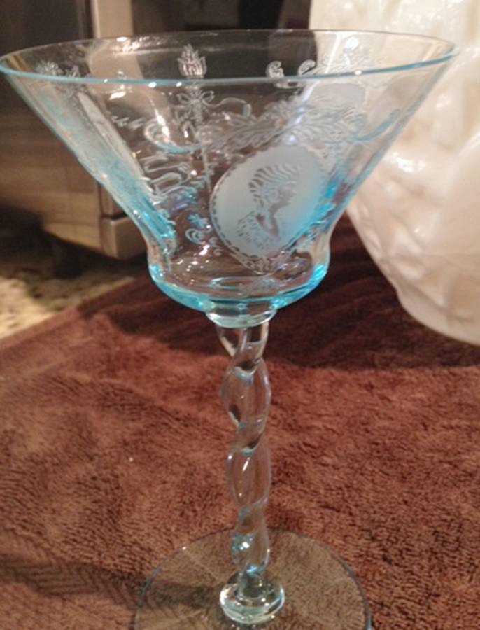 Elizabeth Blue Low Sherbet by Morgantown-1