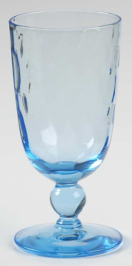 Early American Light Blue Wine Glass by Morgantown-1