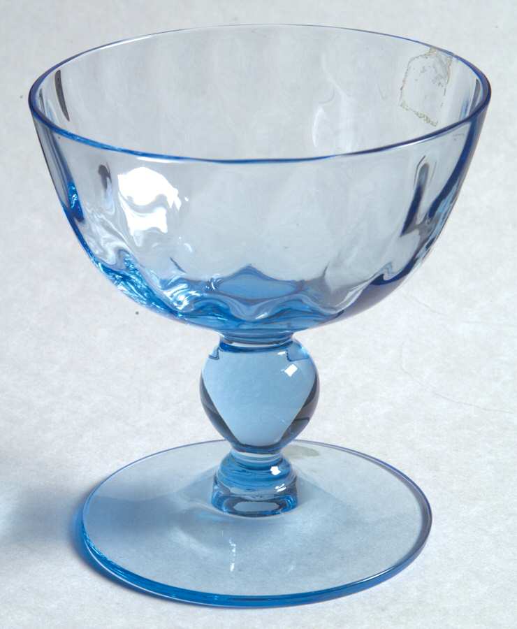 Early American Light Blue Champagne/Tall Sherbet by Morgantown-1