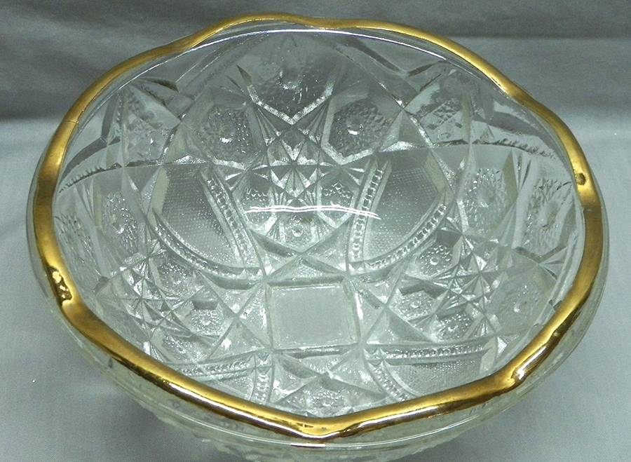 Toltec Clear 8" Round Bowl by McKee-1