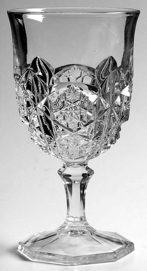 Toltec Clear Water Goblet by McKee-1