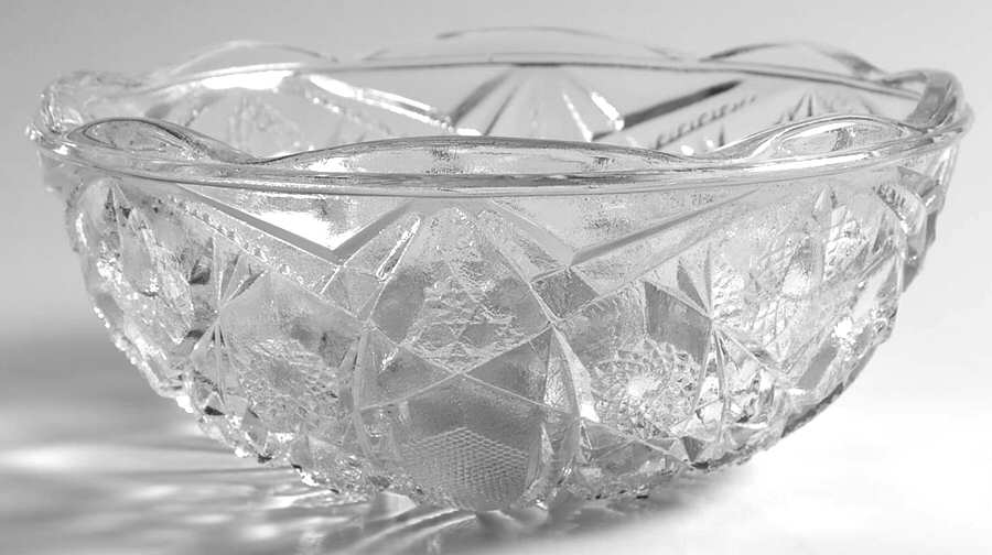 Toltec Clear 8" Round Bowl by McKee-1