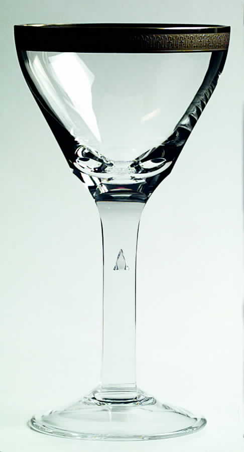 Pharaoh (Encrusted Band) Water Goblet by Moser-1
