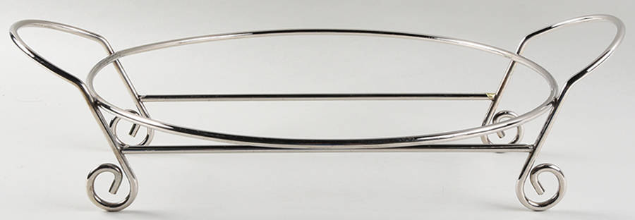 Diamond Fire Silver Metal Stand for 13" Round Platter by Mikasa-1
