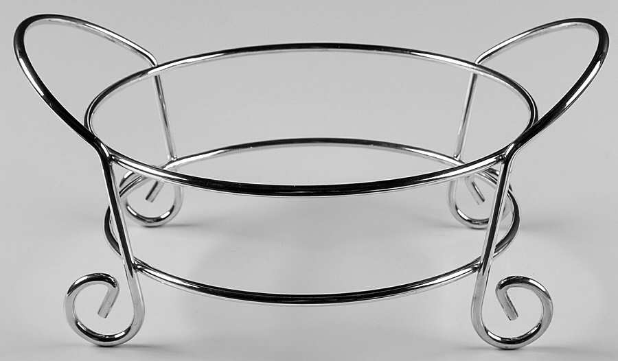 Diamond Fire Silver Metal Stand for Hostess Bowl by Mikasa-1