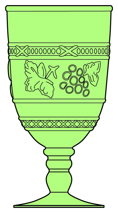 Garden Harvest Green Water Goblet by Mikasa-1