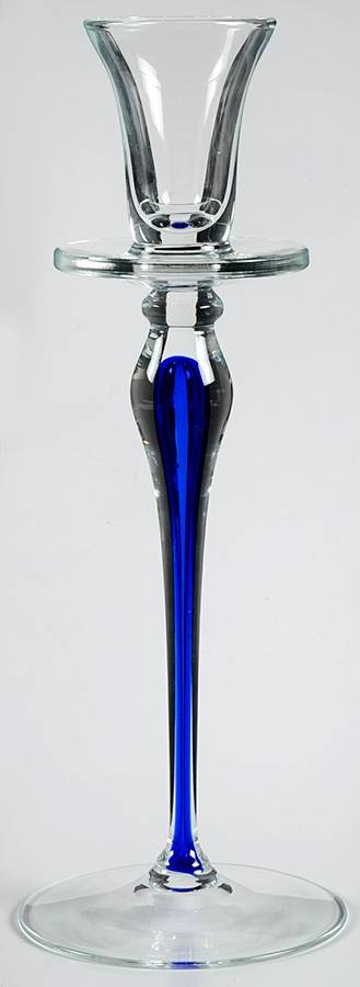 Julliard Cobalt 10" Tall Single Light Candlestick by Mikasa-1