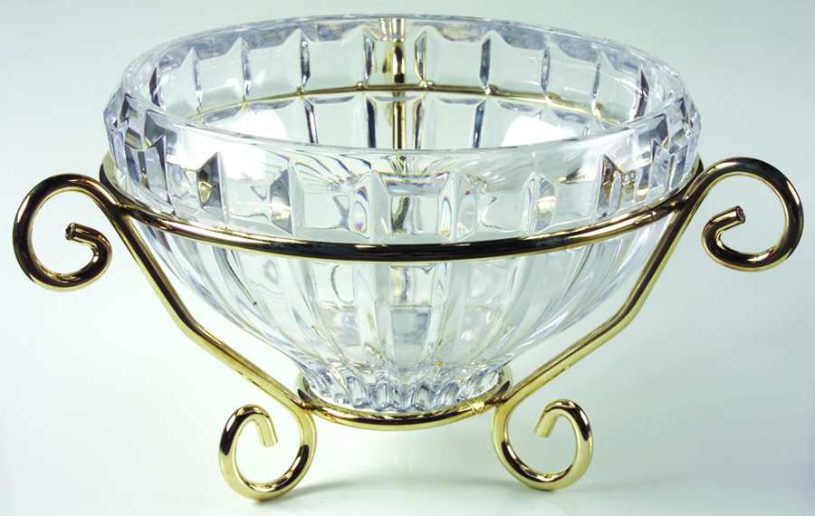 Reflections (Giftware) 7" Round Bowl with Gold Stand by Mikasa-1