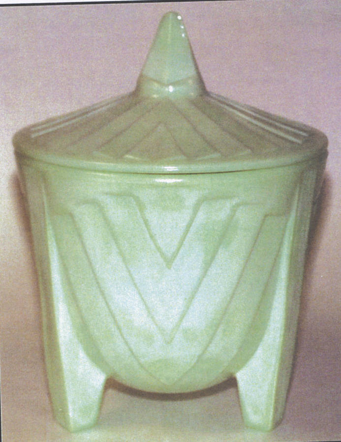 Jadite Cookie Jar & Lid by McKee-1