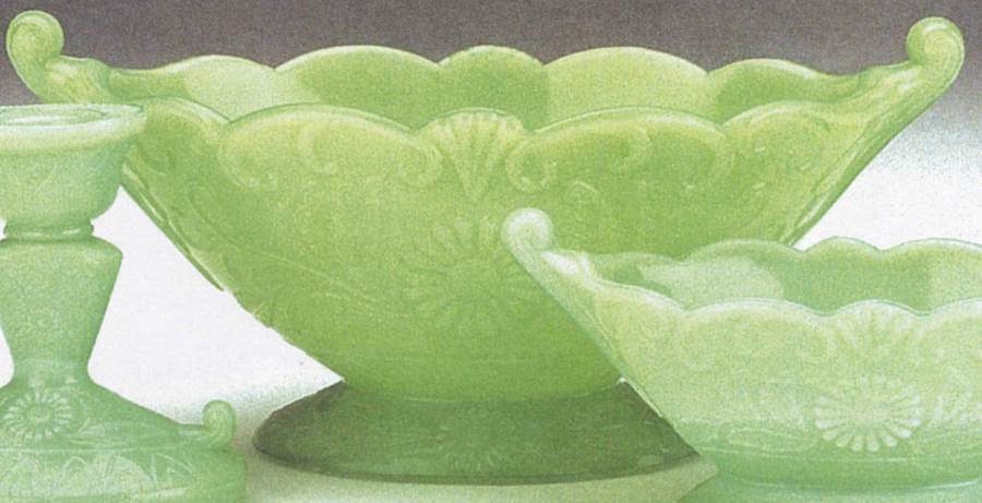 Jadite Round Compote (Height X Width) by McKee-1