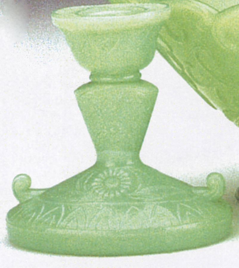 Jadite 4" Single Light Candlestick by McKee-1