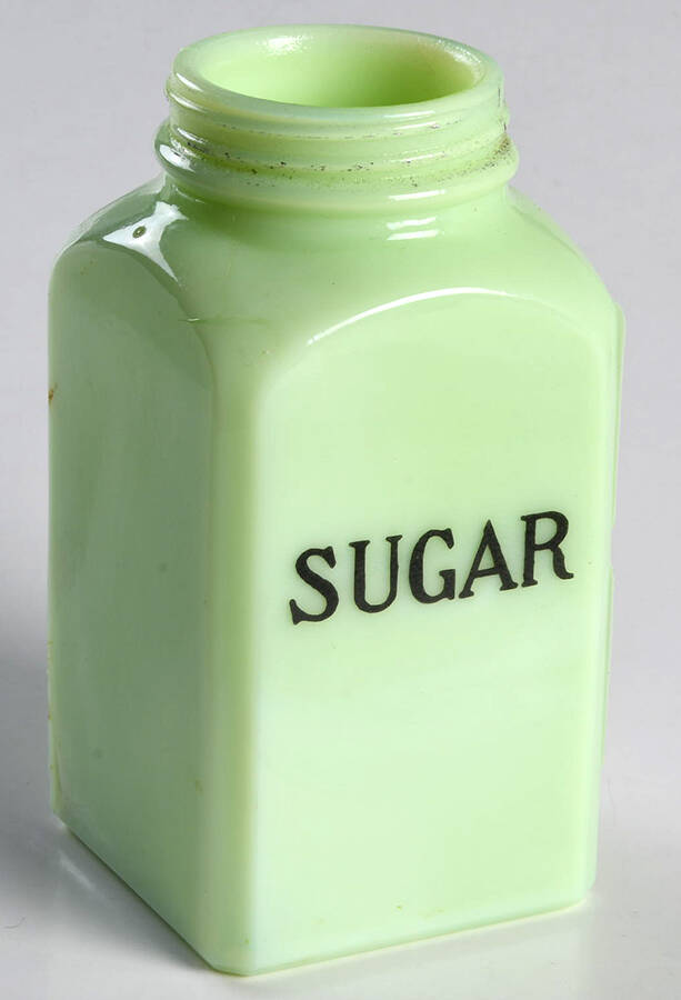 Jadite Sugar Shaker No Metal Lid by McKee-1