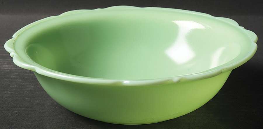 Jadite 8" Round Vegetable Bowl by McKee-1