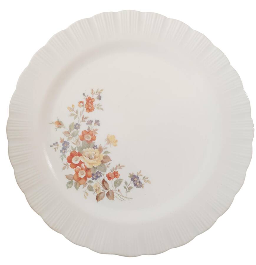 Cremax Pie Crust Flora Cake Plate by MacBeth-Evans-1