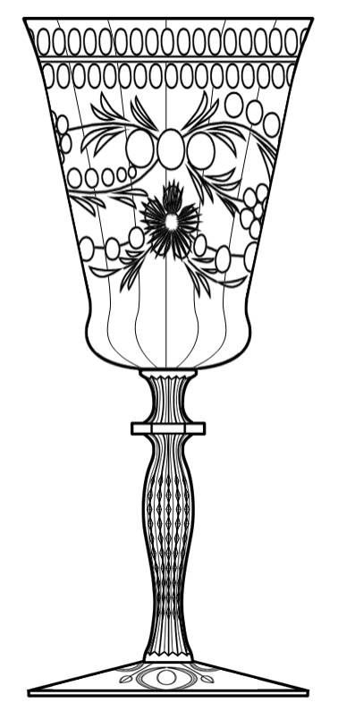 7691-3 Water Goblet by Morgantown-1