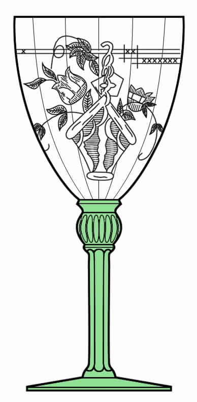 Kyoto Green Water Goblet by Morgantown-1