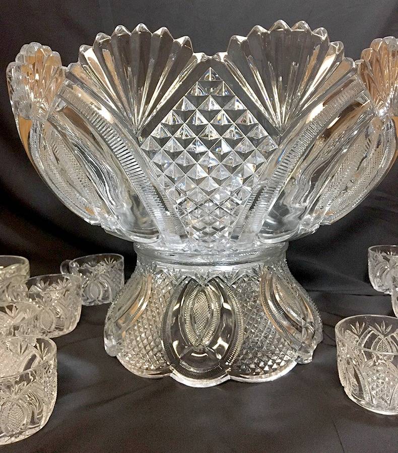 Hickman Clear Punch Bowl with Stand by McKee-1