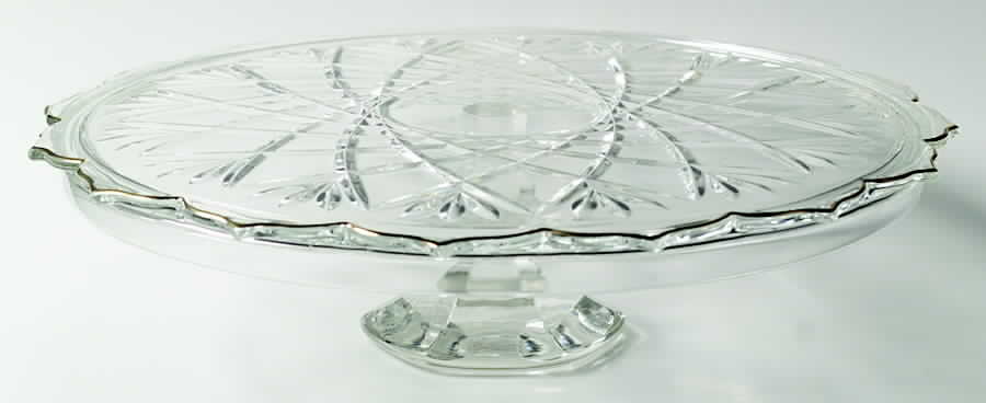 Hampshire Gold Round Cake Stand by Mikasa-1